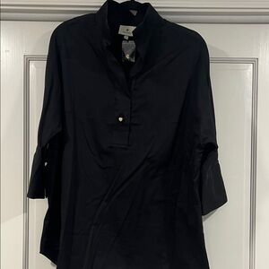 Tuckernuck Black Blouse with Gold Accents